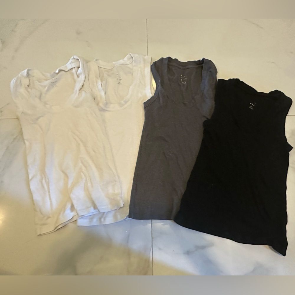 Bundle of 4 “a new day” Women's Muscle Tees - White, Gray, and Black